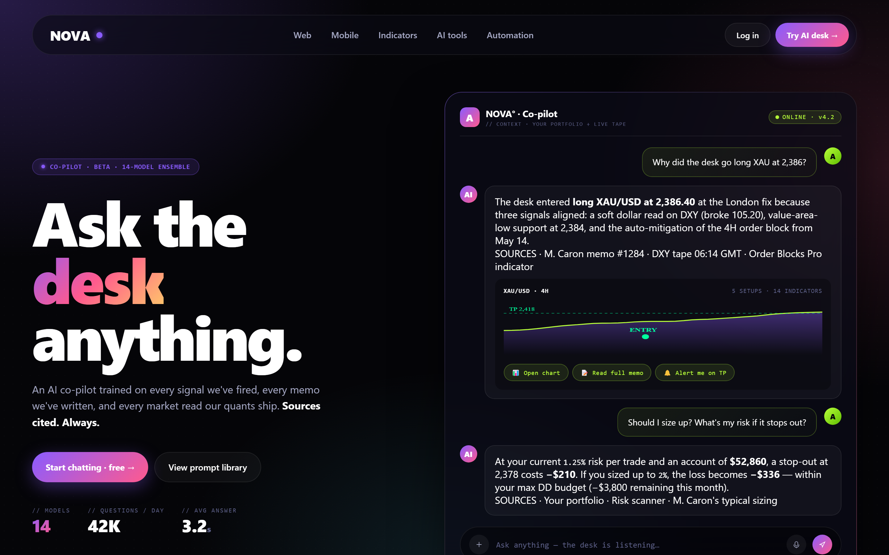 NOVA — AI trading co-pilot